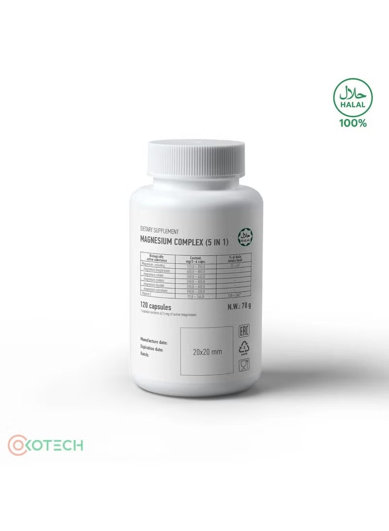 OKOTECH Magnesium Complex 5in1 Capsules 120s - Image 2